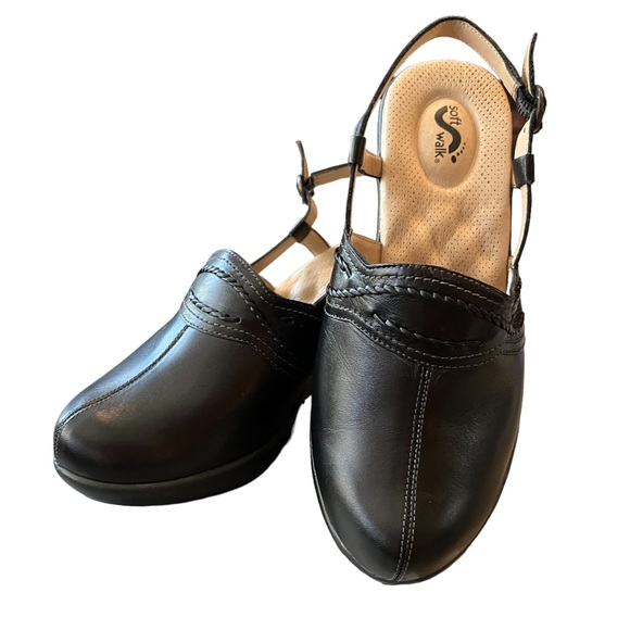 SoftWalk Shoes - SoftWalk Padua Black Antique Tumbled Leather Upper SZ 8WW